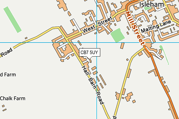 CB7 5UY map - OS VectorMap District (Ordnance Survey)
