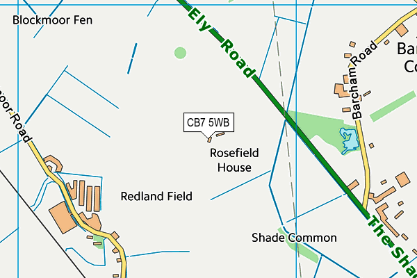 CB7 5WB map - OS VectorMap District (Ordnance Survey)