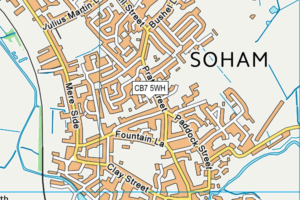 CB7 5WH map - OS VectorMap District (Ordnance Survey)