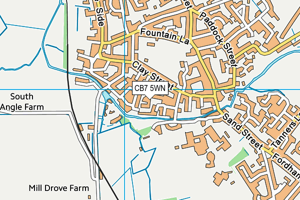 CB7 5WN map - OS VectorMap District (Ordnance Survey)