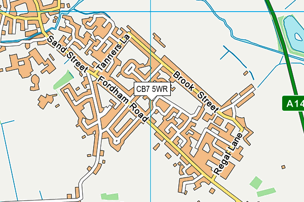 CB7 5WR map - OS VectorMap District (Ordnance Survey)