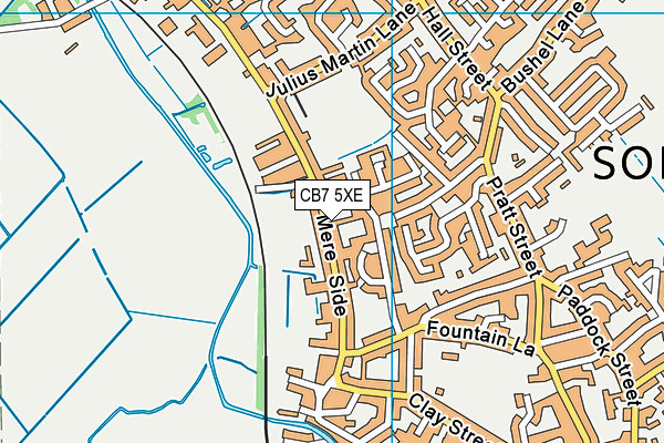 CB7 5XE map - OS VectorMap District (Ordnance Survey)