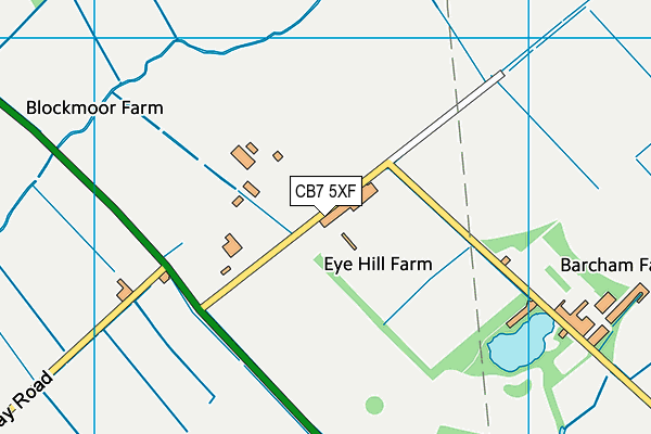 CB7 5XF map - OS VectorMap District (Ordnance Survey)