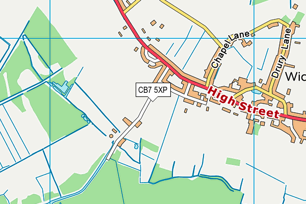CB7 5XP map - OS VectorMap District (Ordnance Survey)