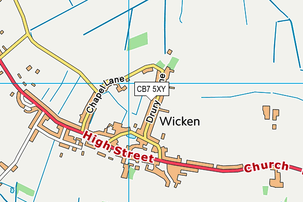 CB7 5XY map - OS VectorMap District (Ordnance Survey)