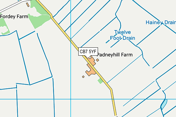 CB7 5YF map - OS VectorMap District (Ordnance Survey)