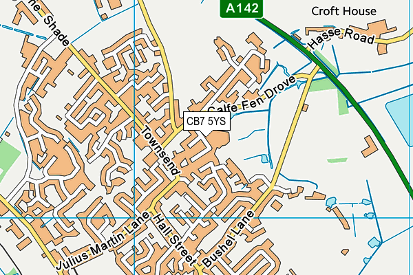 CB7 5YS map - OS VectorMap District (Ordnance Survey)