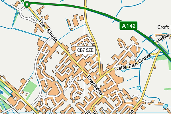 CB7 5ZE map - OS VectorMap District (Ordnance Survey)