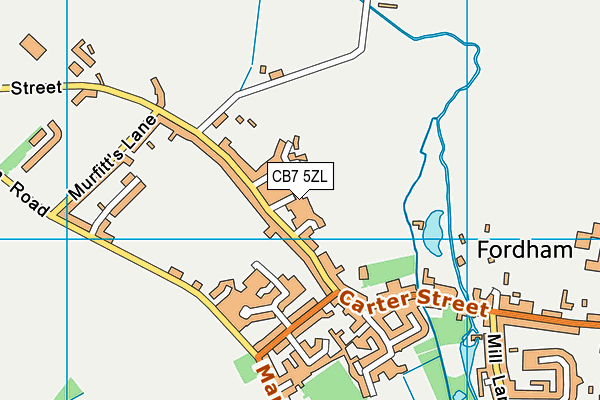 CB7 5ZL map - OS VectorMap District (Ordnance Survey)