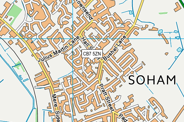 CB7 5ZN map - OS VectorMap District (Ordnance Survey)