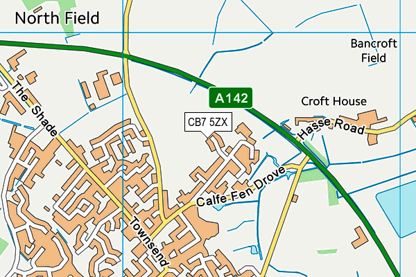 CB7 5ZX map - OS VectorMap District (Ordnance Survey)