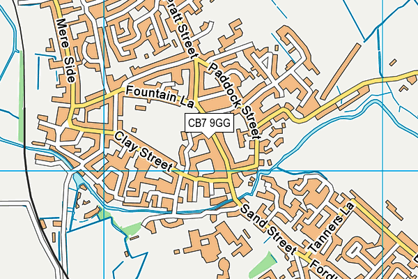 CB7 9GG map - OS VectorMap District (Ordnance Survey)