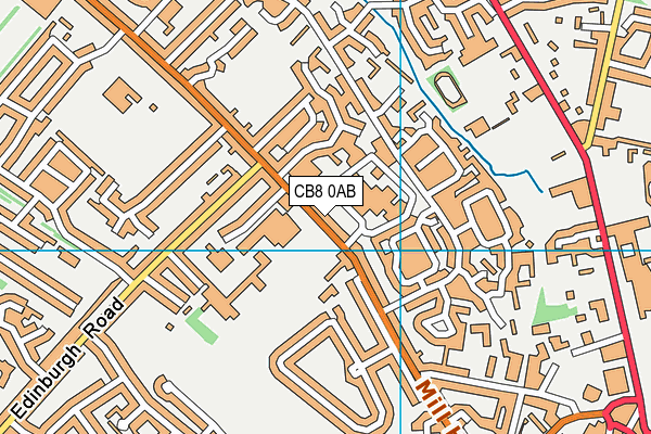 CB8 0AB map - OS VectorMap District (Ordnance Survey)