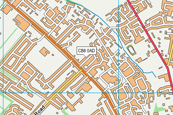 CB8 0AD map - OS VectorMap District (Ordnance Survey)