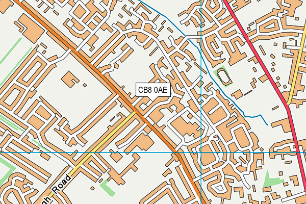 CB8 0AE map - OS VectorMap District (Ordnance Survey)