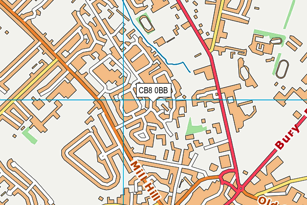 CB8 0BB map - OS VectorMap District (Ordnance Survey)