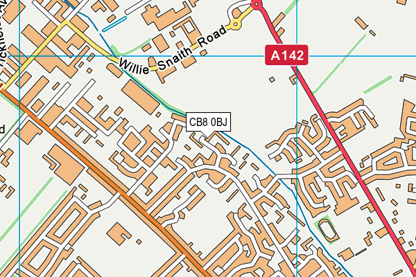 CB8 0BJ map - OS VectorMap District (Ordnance Survey)