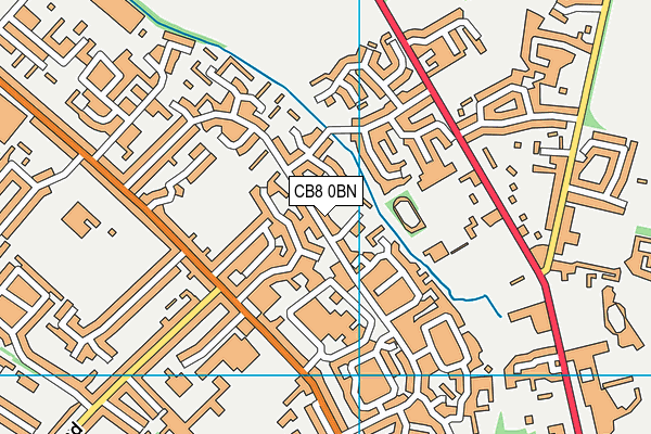 CB8 0BN map - OS VectorMap District (Ordnance Survey)
