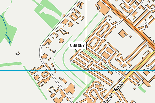 CB8 0BY map - OS VectorMap District (Ordnance Survey)