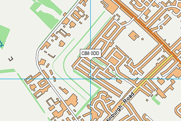 CB8 0DD map - OS VectorMap District (Ordnance Survey)