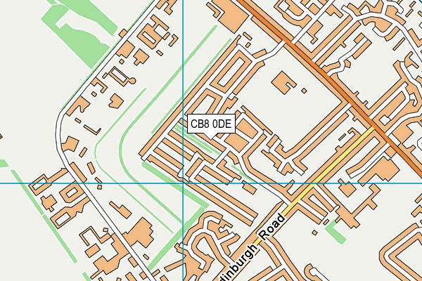 CB8 0DE map - OS VectorMap District (Ordnance Survey)