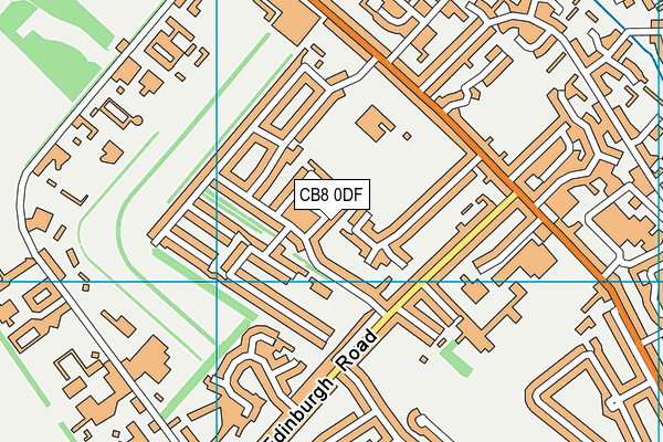 CB8 0DF map - OS VectorMap District (Ordnance Survey)