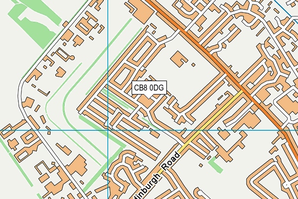 CB8 0DG map - OS VectorMap District (Ordnance Survey)