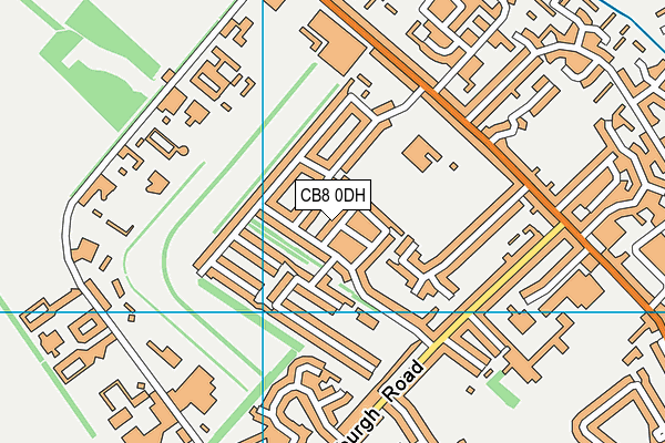 CB8 0DH map - OS VectorMap District (Ordnance Survey)