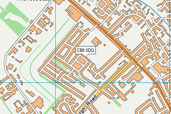 CB8 0DQ map - OS VectorMap District (Ordnance Survey)