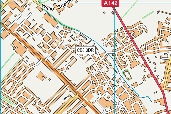 CB8 0DR map - OS VectorMap District (Ordnance Survey)