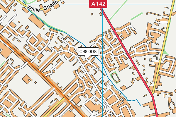 CB8 0DS map - OS VectorMap District (Ordnance Survey)