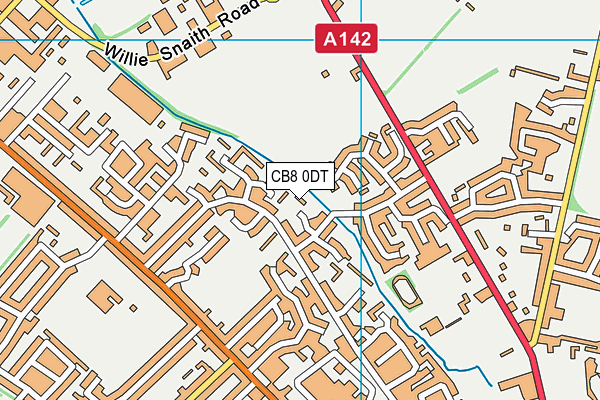 CB8 0DT map - OS VectorMap District (Ordnance Survey)