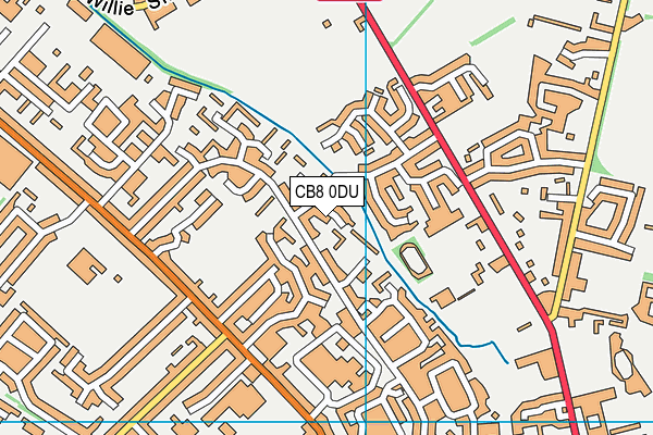 CB8 0DU map - OS VectorMap District (Ordnance Survey)