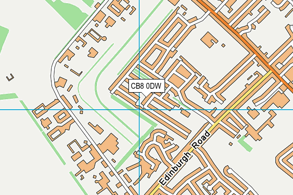 CB8 0DW map - OS VectorMap District (Ordnance Survey)