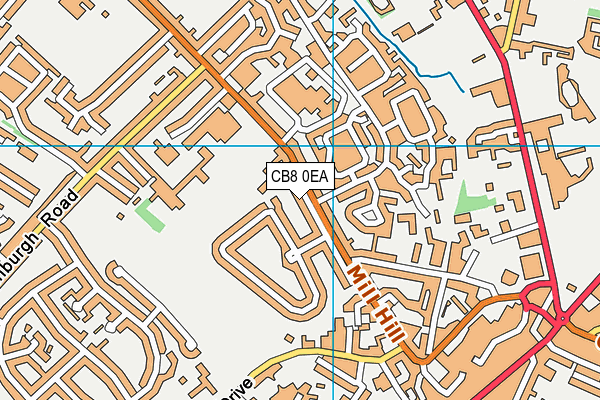 CB8 0EA map - OS VectorMap District (Ordnance Survey)