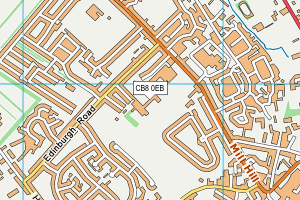 CB8 0EB map - OS VectorMap District (Ordnance Survey)