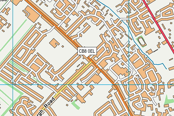 CB8 0EL map - OS VectorMap District (Ordnance Survey)