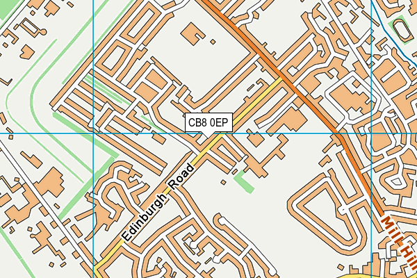 CB8 0EP map - OS VectorMap District (Ordnance Survey)
