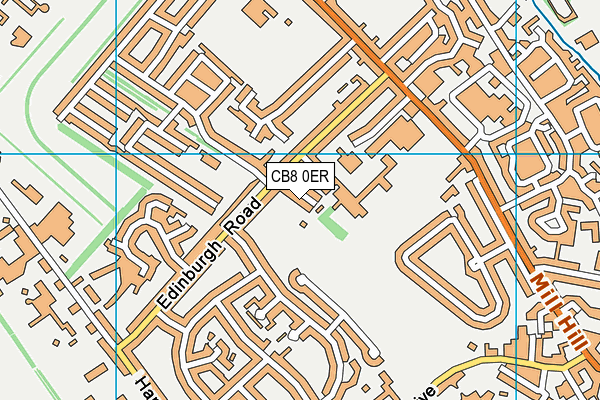 CB8 0ER map - OS VectorMap District (Ordnance Survey)