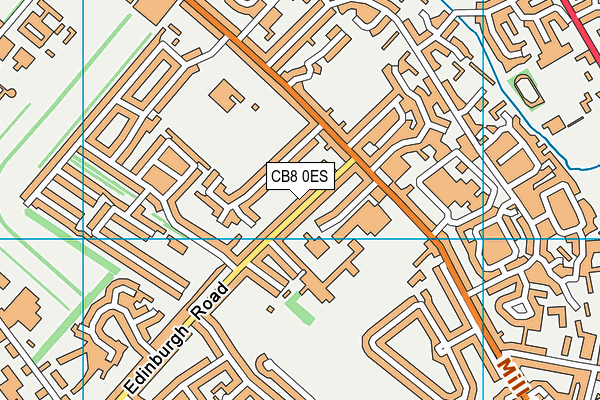 CB8 0ES map - OS VectorMap District (Ordnance Survey)