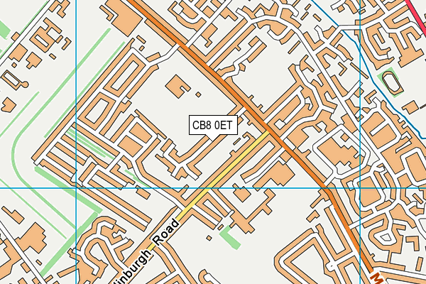 CB8 0ET map - OS VectorMap District (Ordnance Survey)