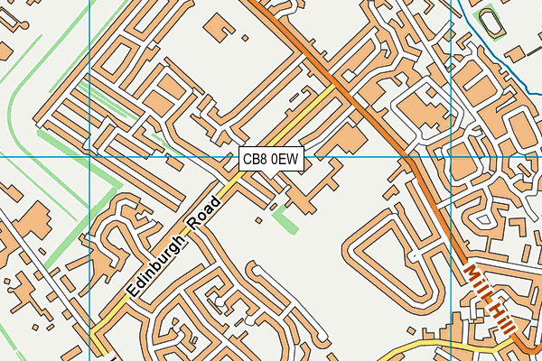 CB8 0EW map - OS VectorMap District (Ordnance Survey)