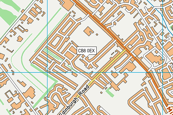 CB8 0EX map - OS VectorMap District (Ordnance Survey)