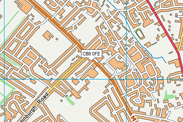 CB8 0FE map - OS VectorMap District (Ordnance Survey)
