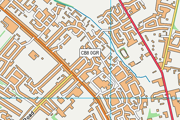 CB8 0GR map - OS VectorMap District (Ordnance Survey)