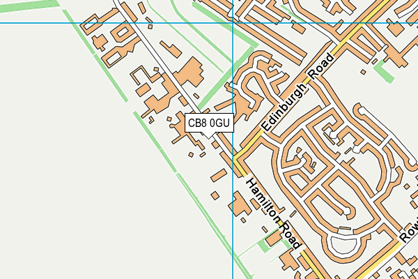 CB8 0GU map - OS VectorMap District (Ordnance Survey)