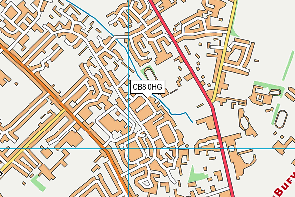 CB8 0HG map - OS VectorMap District (Ordnance Survey)