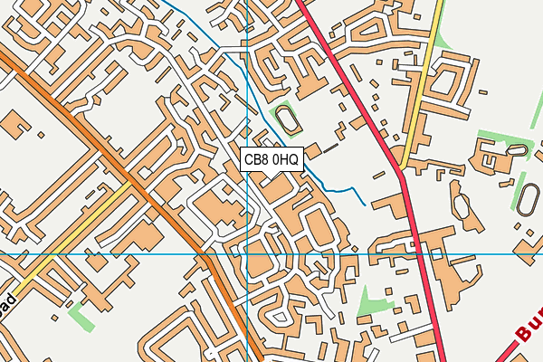 CB8 0HQ map - OS VectorMap District (Ordnance Survey)