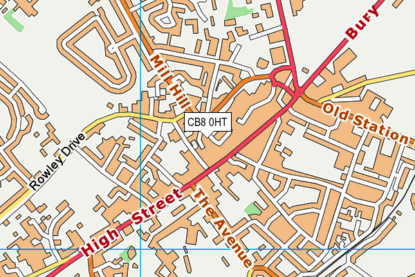 CB8 0HT map - OS VectorMap District (Ordnance Survey)