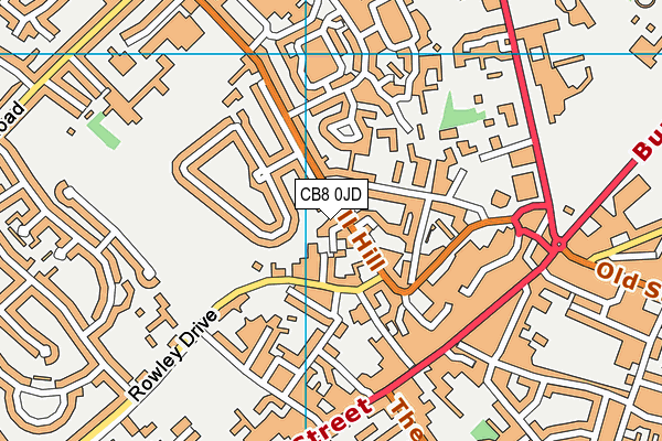 CB8 0JD map - OS VectorMap District (Ordnance Survey)
